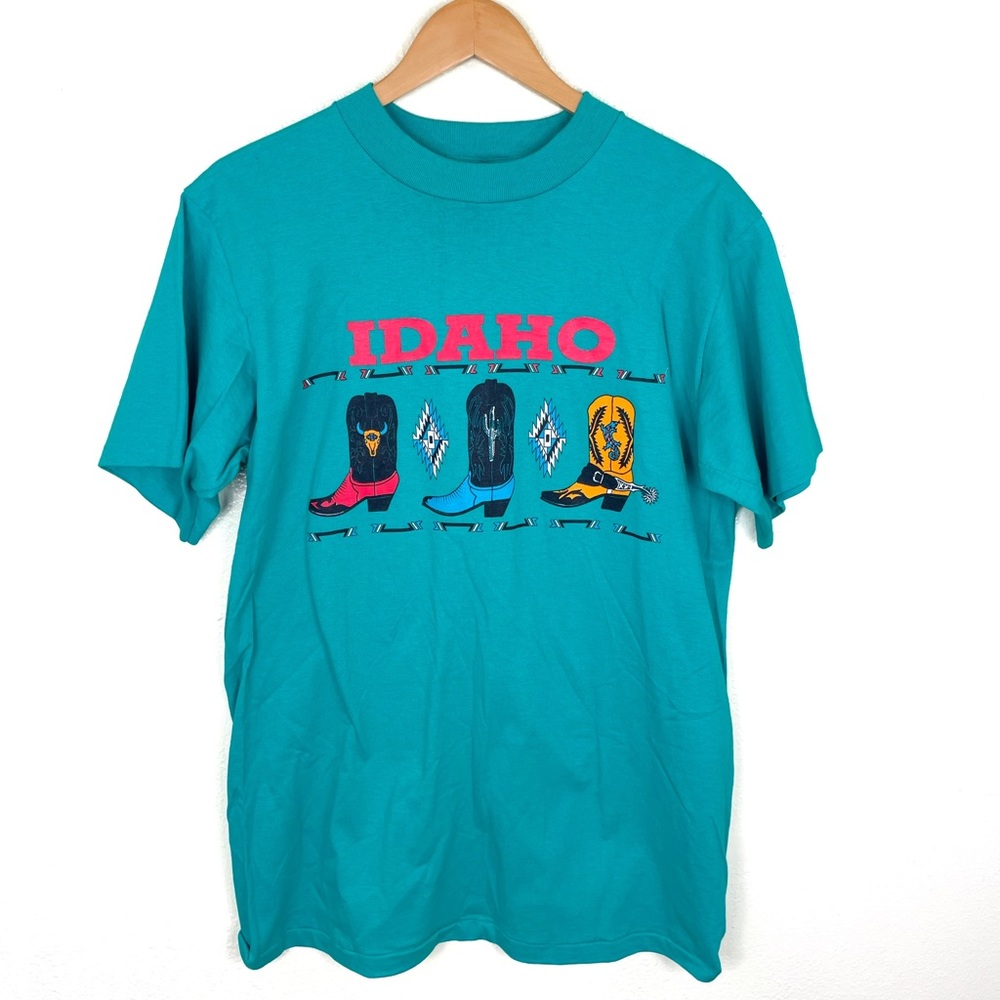 90s Idaho tourist cowboy boot tee